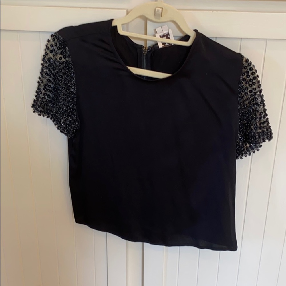 Sequin top black